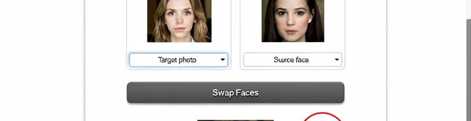 Magic Hour AI face swap upload screen with target photo and source face fields