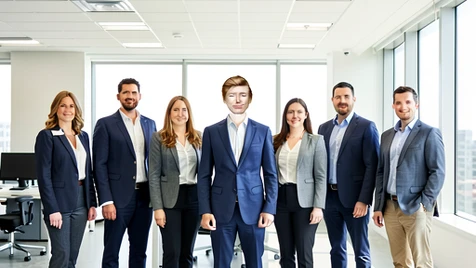 Remaker AI face swap interface with source group photo and target reference photo panels